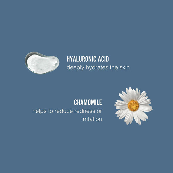 A graphic showing the ingredients of the mask