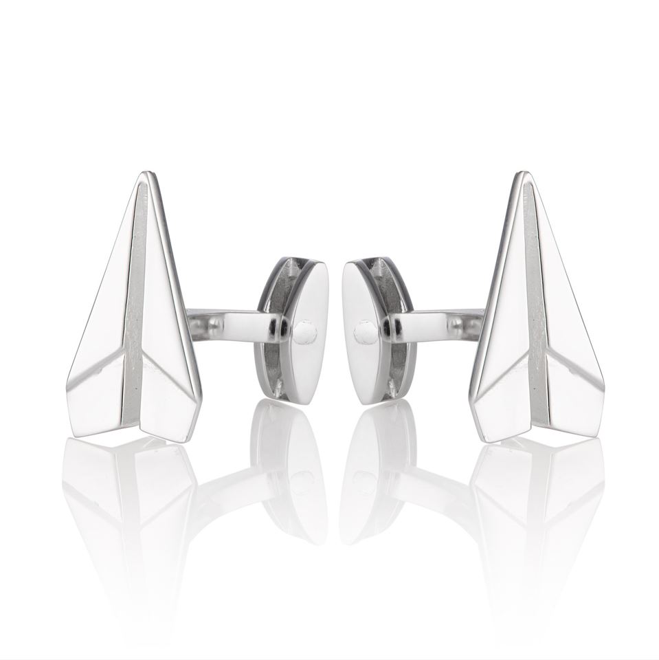 Sterling silver paper plane best sale cufflinks