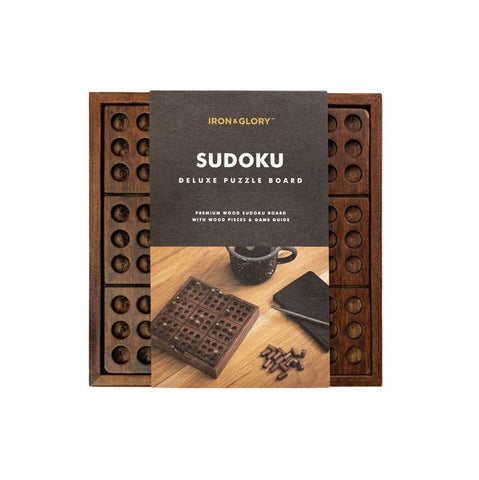 A wooden Sudoku box