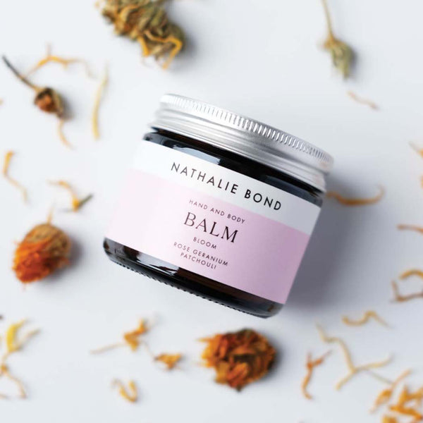 Hand cream with flower petals