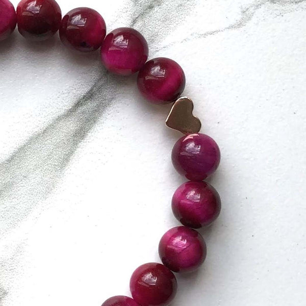 A pink aromatherapy bracelet